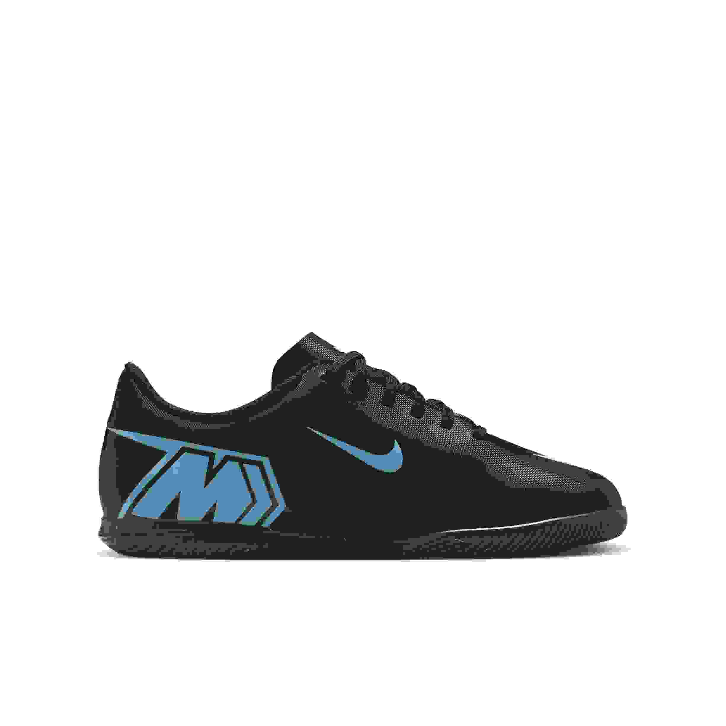 Nike Jr. Mercurial Vapor 16 Club IC Grade School Kids' "Black/Ice Blue" Soccer Shoe